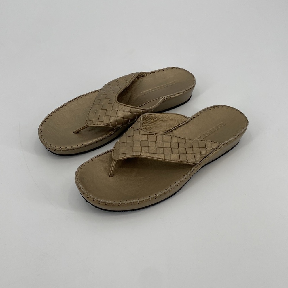 Robert Zur Braided Lilly V True Glove Leather Sandals Size 9.5 - Picture 3 of 11